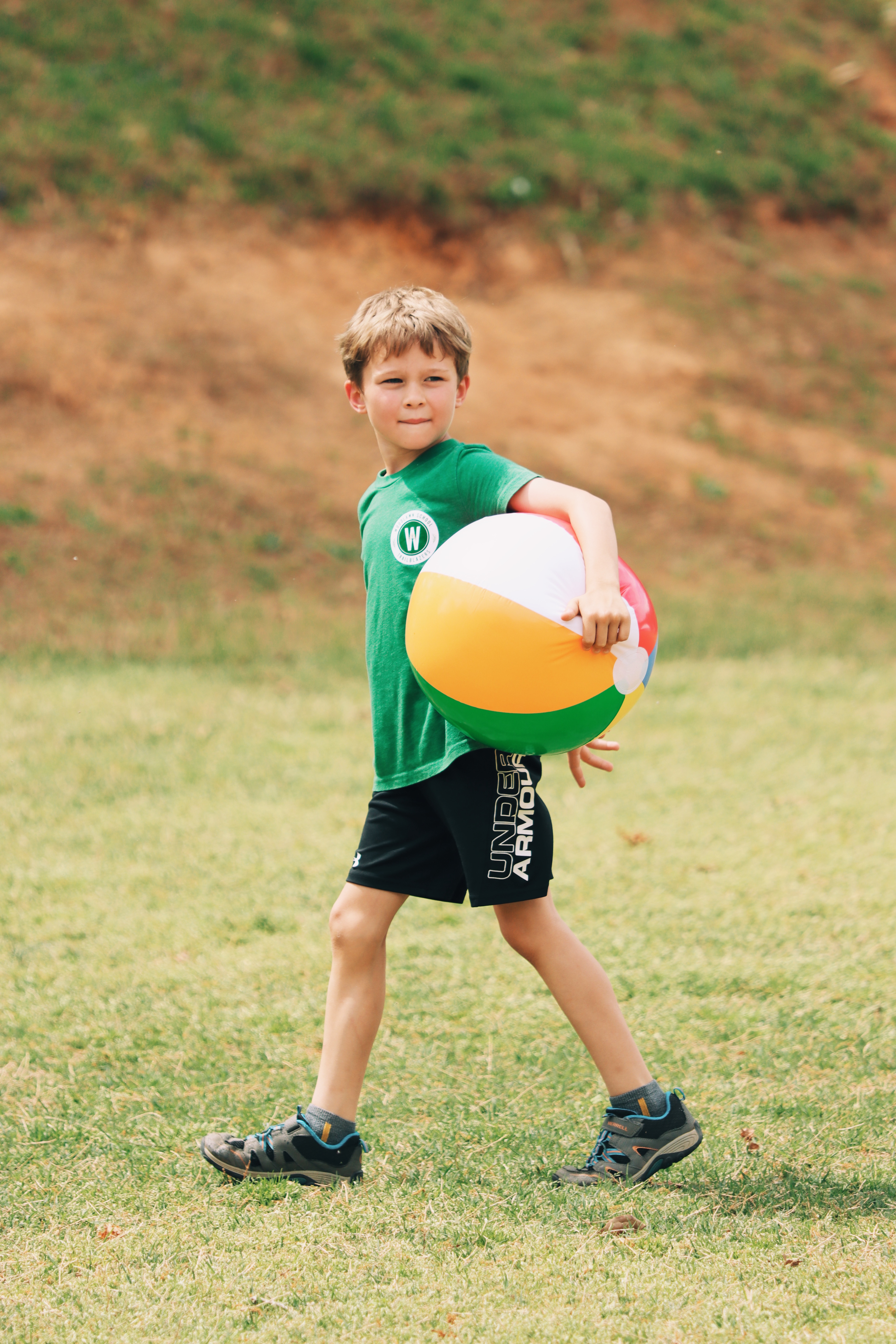 Boy with beach ball