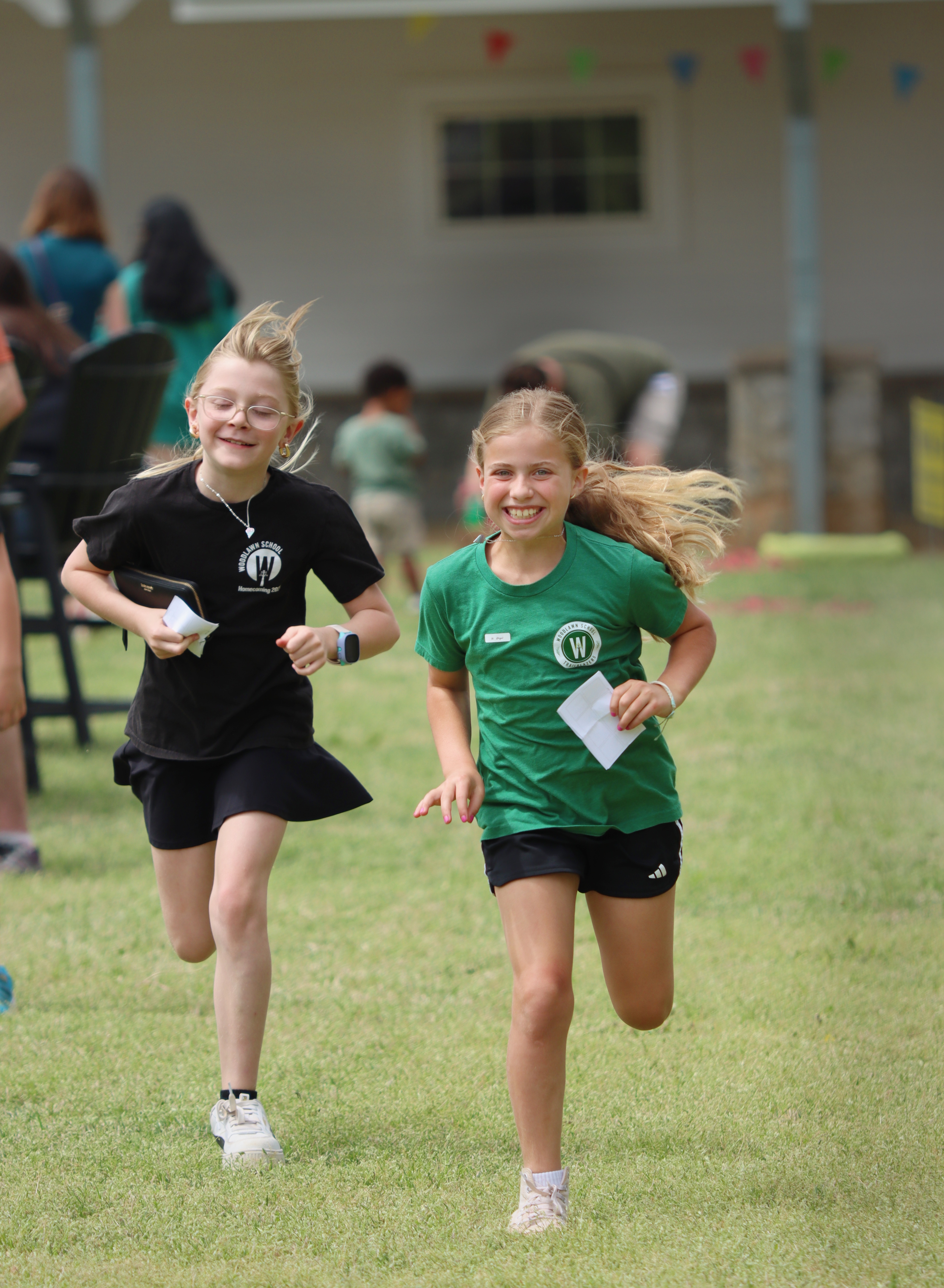 Girls running